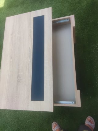 Mesa de centro madera y cristal
