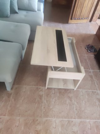 Mesa de centro madera y cristal