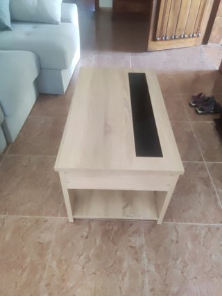 Mesa de centro madera y cristal