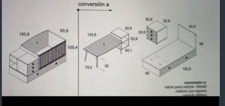 Cuna + cama inferior + cajoneras