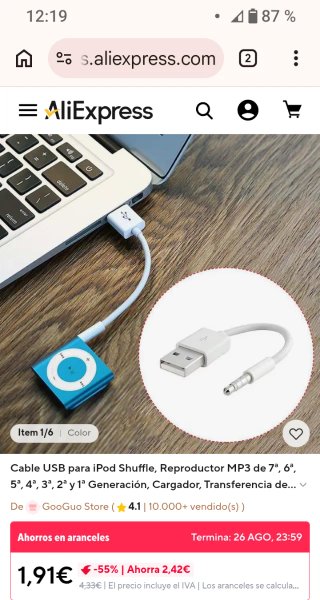 MP3 iPod SHUFFLE 3ª GEN VERDE
