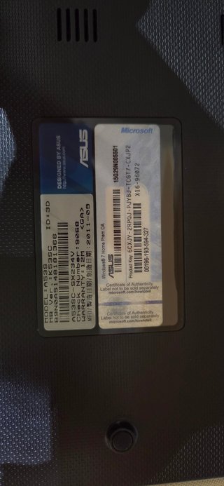 Portátil Asus A53S