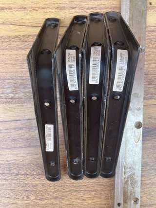 4 Soportes Estantería Acero Negro