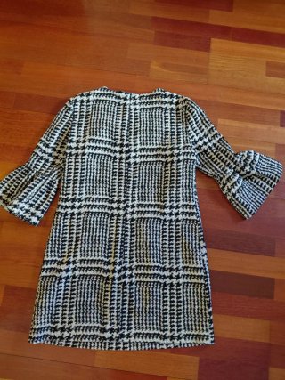 Vestido Zara Blanco y Negro
