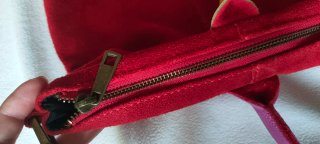 Bolso Tote Ante Rojo Piel Italiana