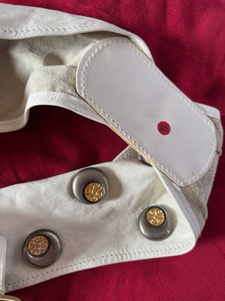 Cintura vintage pelle bianca anni 80