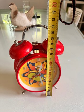 Reloj Despertador Bart Simpson Rojo