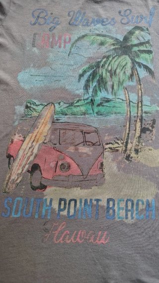 Camiseta Benetton Talla M Estampado Palmeras