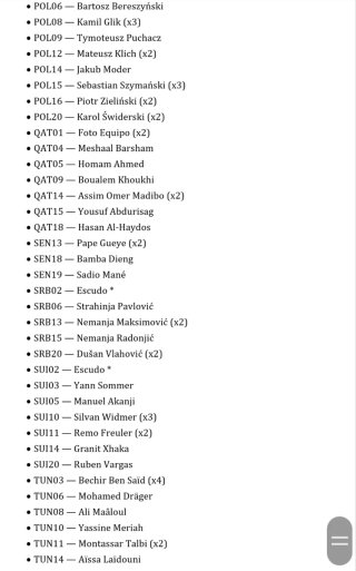 Cromos Qatar 2022