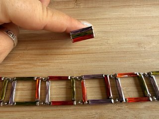 Pulsera Plata 925 y Anillo Multicolor
