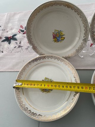 8 Platos Porcelana Antigua Cartuja Pikman