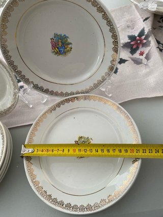 8 Platos Porcelana Antigua Cartuja Pikman