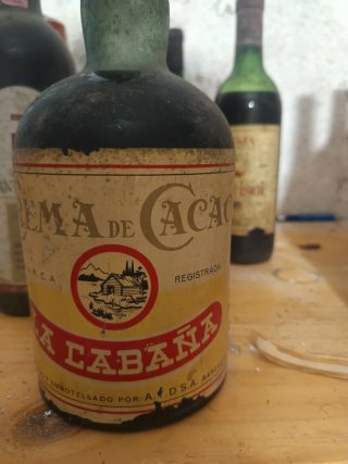 Crema de Cacao La Cabaña Antigua Botella