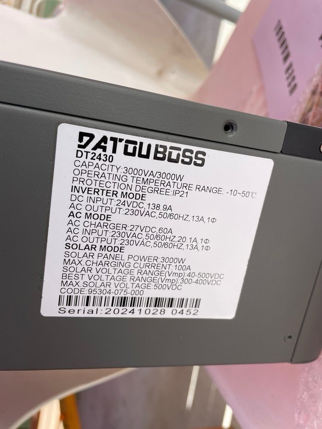 Inversor Solar Híbrido DATOUBOSS 3000W
