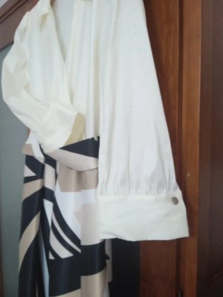 Vestido elegante tafetán sin usar por una operació