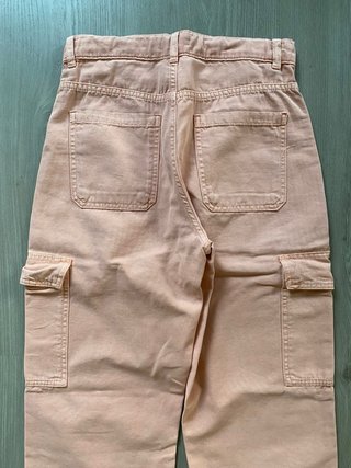 Pantalón cargo rosa mujer