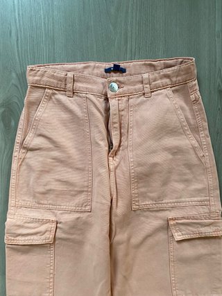 Pantalón cargo rosa mujer