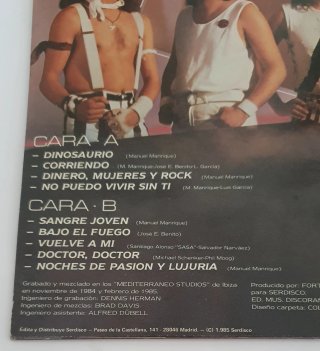 Vinilo Sobredosis - Sangre Joven (Perfecto estado)