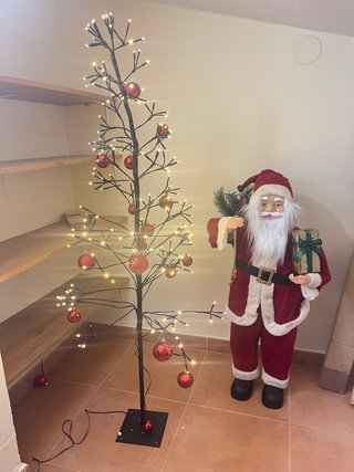 SET Árbol de Navidad con luces y Santa