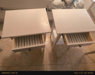 Mesitas de noche Hemnes Ikea blancas