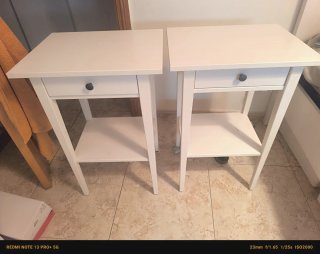 Mesitas de noche Hemnes Ikea blancas
