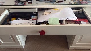Escritorio blanco grande con cristal protector