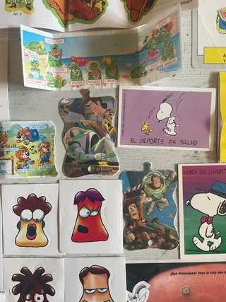 Lote Vintage Pegatinas y Cromos Colección 90s