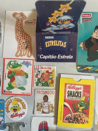 Lote Vintage Pegatinas y Cromos Colección 90s
