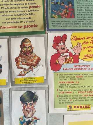 Lote Vintage Pegatinas y Cromos Colección 90s