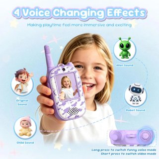 Walkie Talkie Vídeo Niños Recargables 2 Pack