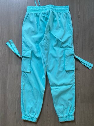 Pantalón cargo mujer turquesa