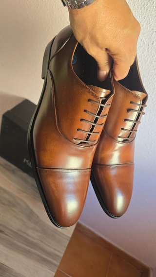 Zapatos de vestir KDOPA piel marrón talla 42