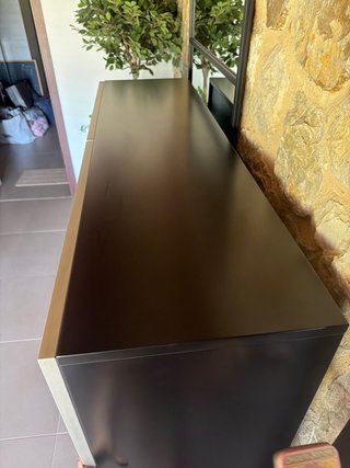 Aparador moderno cristal y madera
