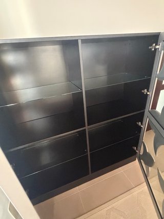 Aparador moderno cristal y madera