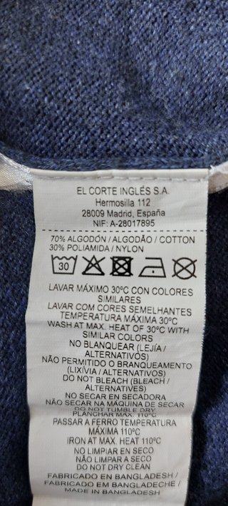 Jersey cuello alto hombre azul