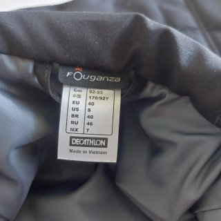 Chaleco acolchado mujer Fouganza negro