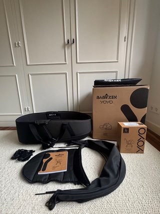 Capazo Bassinet Babyzen Yoyo Negro+Protector lluvi