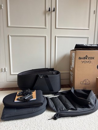 Capazo Bassinet Babyzen Yoyo Negro+Protector lluvi