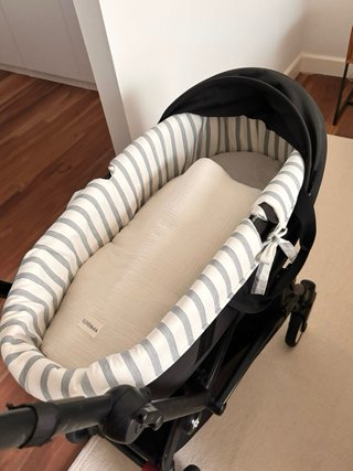 Capazo Bassinet Babyzen Yoyo Negro+Protector lluvi