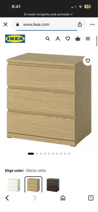 Cómoda Ikea Storklinta Madera