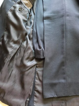 Traje Easy Wear azul marino tejido ojo de perdiz