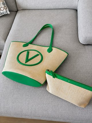 Bolso Mario Valentino Beige y Verde