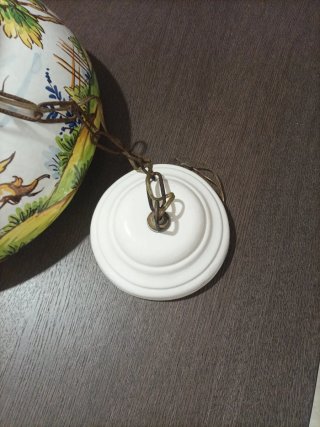 Lámpara de cerámica artesanal