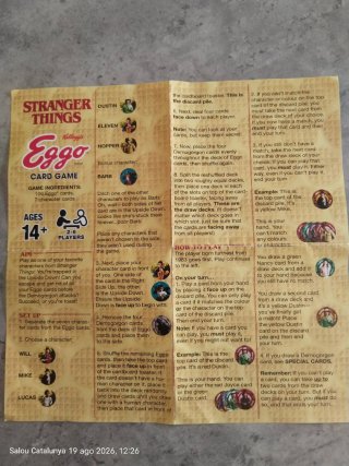 Stranger Things Eggo Card Game juego cartas