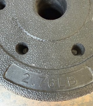 3 dischi palestra 2,76 LB