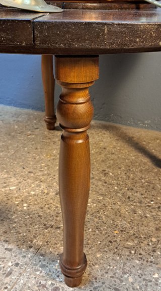 Mesa brasero antiguo S. XIX, sobre de caoba, conve