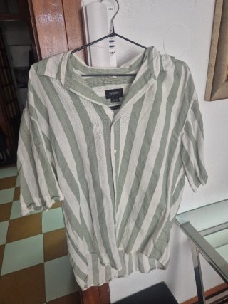 Camiseta Pull&Bear Rayas Verde