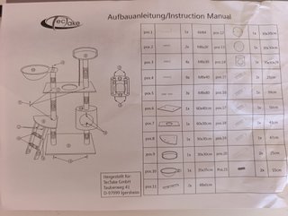Rascador Árbol Gatos TecTake Multinivel Usado