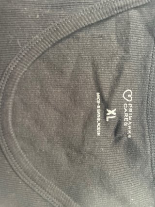 Camiseta tirantes negra XL