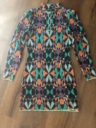 Vestido de punto estampado